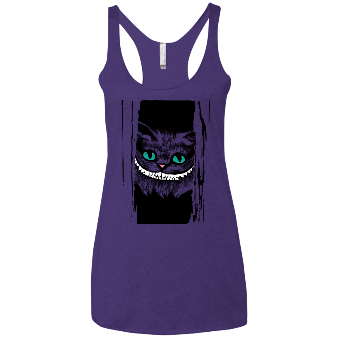 T-Shirts Purple Rush / X-Small Here's Cheshire Women's Triblend Racerback Tank