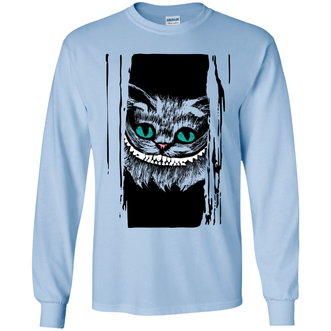 T-Shirts Light Blue / YS Here's Cheshire Youth Long Sleeve T-Shirt