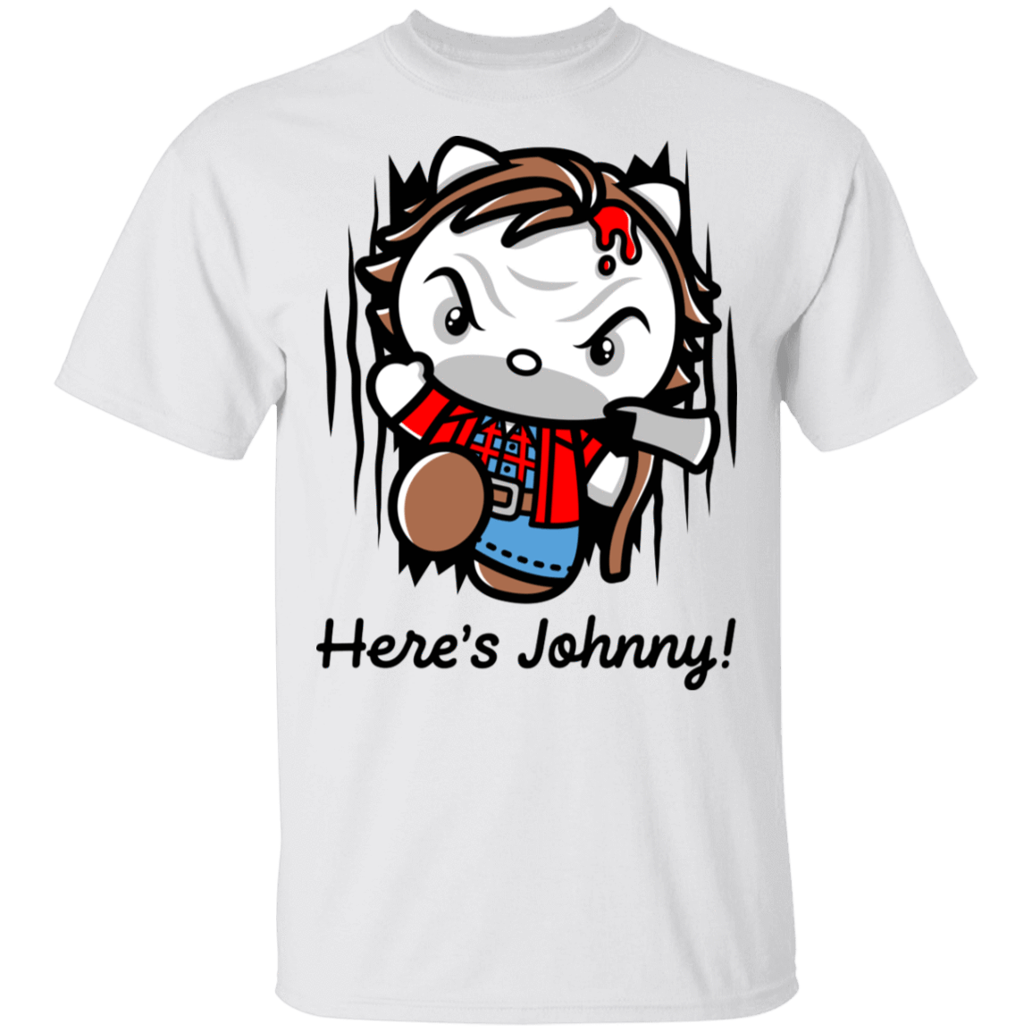 T-Shirts White / S Heres Johnny Kitty T-Shirt