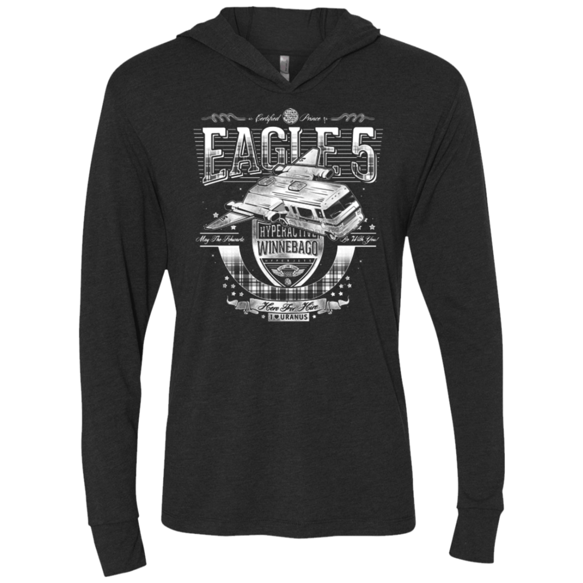 T-Shirts Vintage Black / X-Small Hero 4 Hire Triblend Long Sleeve Hoodie Tee