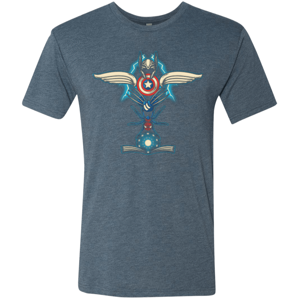 T-Shirts Indigo / Small HERO TOTEM Men's Triblend T-Shirt