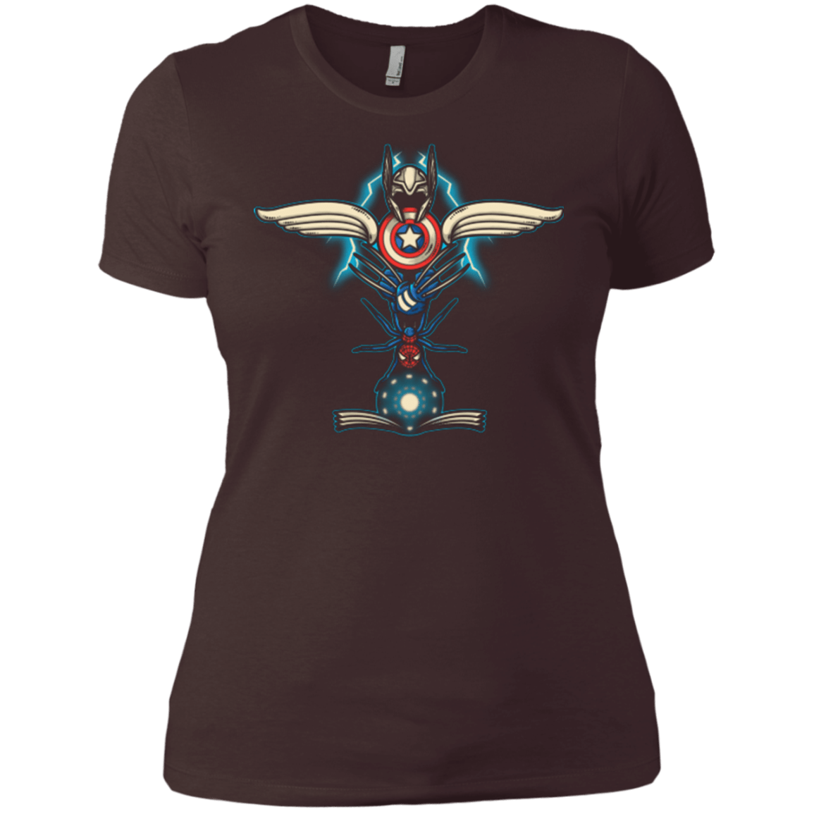 T-Shirts Dark Chocolate / X-Small HERO TOTEM Women's Premium T-Shirt