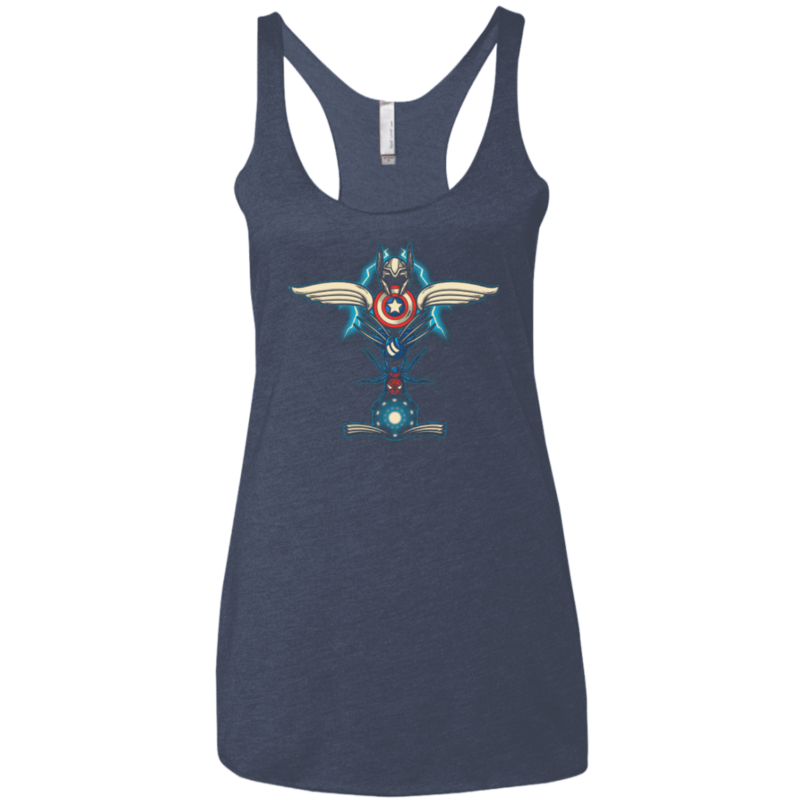 T-Shirts Vintage Navy / X-Small HERO TOTEM Women's Triblend Racerback Tank