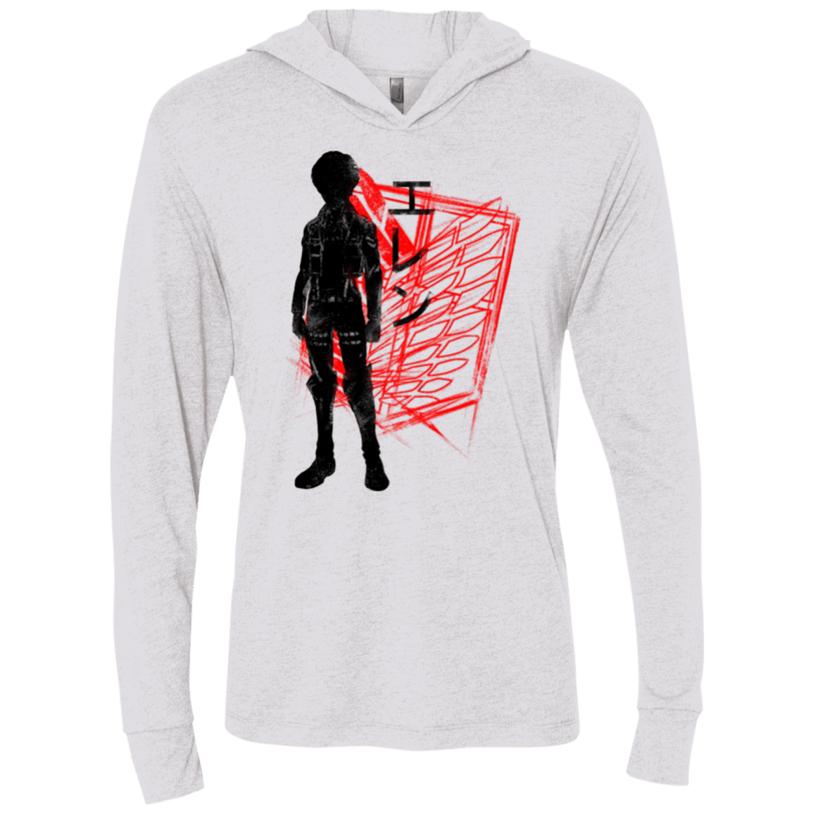 T-Shirts Heather White / X-Small Hero Triblend Long Sleeve Hoodie Tee