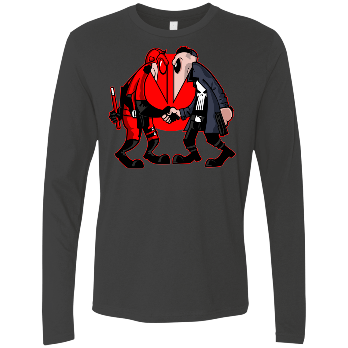 T-Shirts Heavy Metal / S Hero vs Antihero Men's Premium Long Sleeve