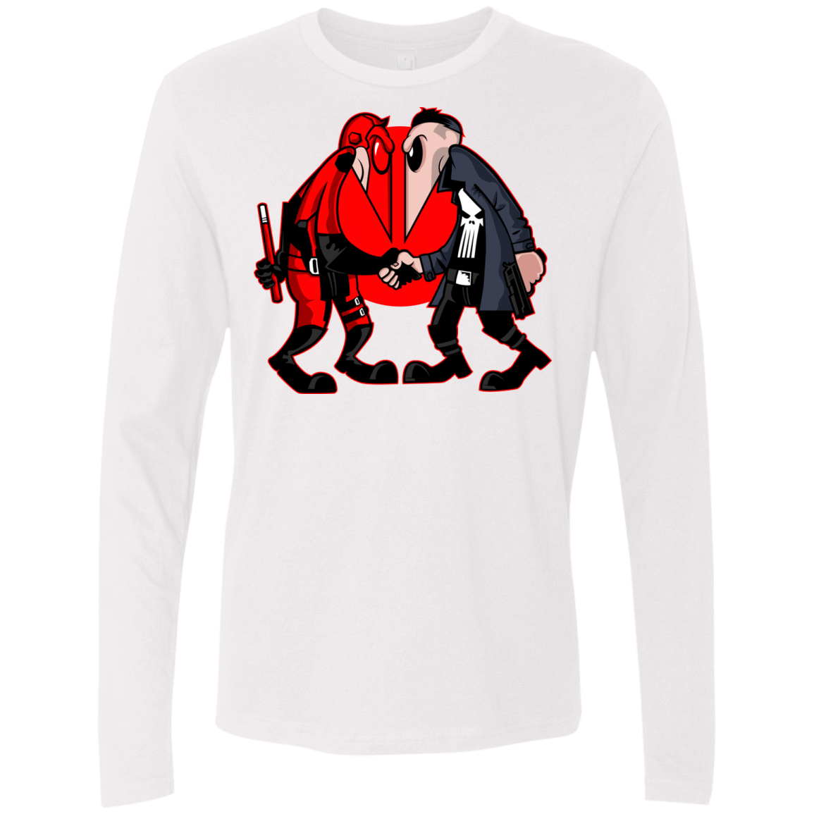 T-Shirts White / S Hero vs Antihero Men's Premium Long Sleeve