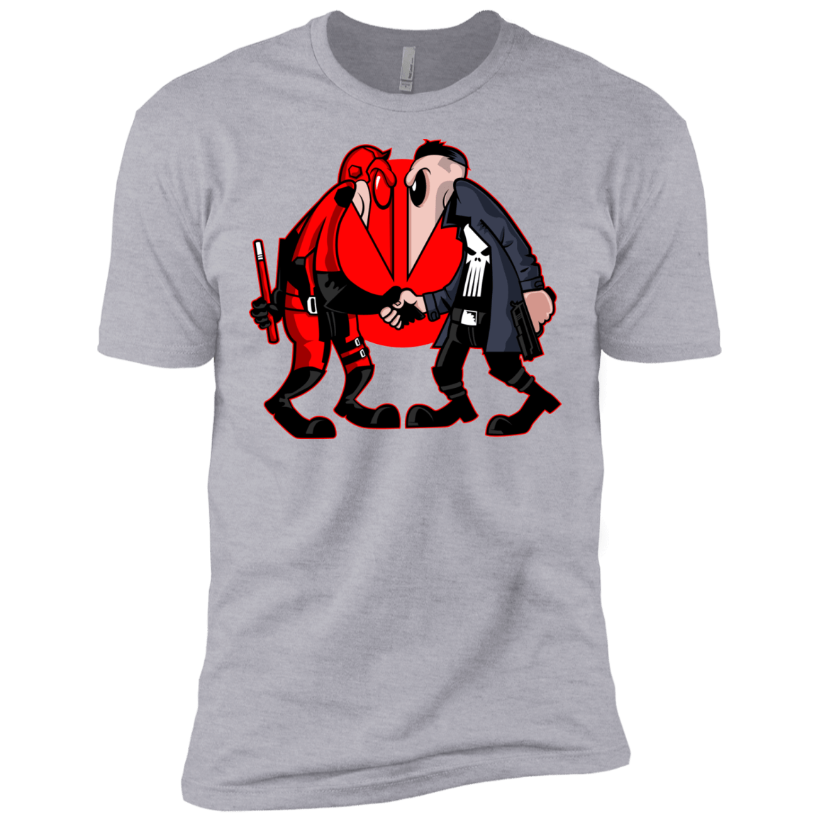 T-Shirts Heather Grey / X-Small Hero vs Antihero Men's Premium T-Shirt