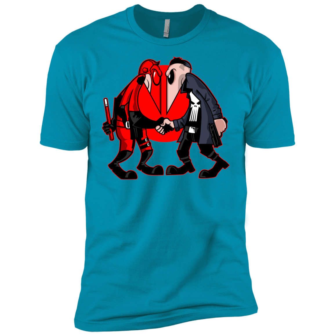 T-Shirts Turquoise / X-Small Hero vs Antihero Men's Premium T-Shirt