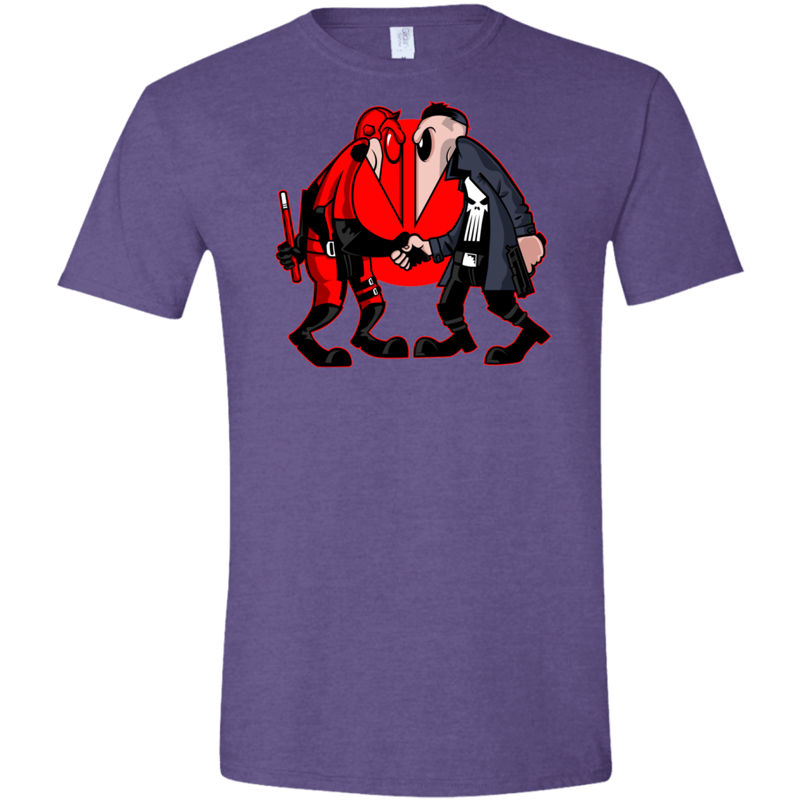 T-Shirts Heather Purple / S Hero vs Antihero Men's Semi-Fitted Softstyle