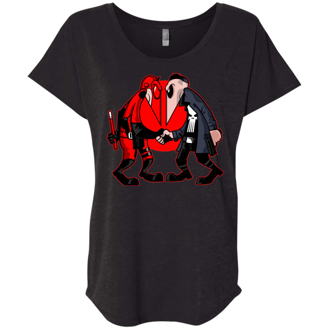 T-Shirts Vintage Black / X-Small Hero vs Antihero Triblend Dolman Sleeve