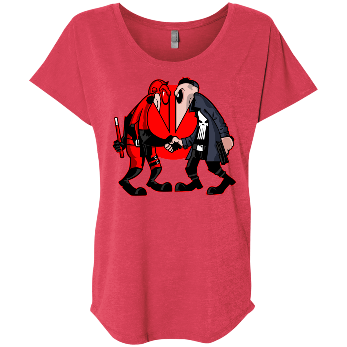 T-Shirts Vintage Red / X-Small Hero vs Antihero Triblend Dolman Sleeve