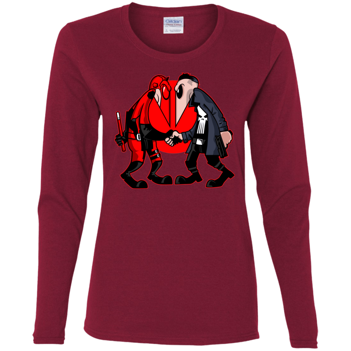 T-Shirts Cardinal / S Hero vs Antihero Women's Long Sleeve T-Shirt