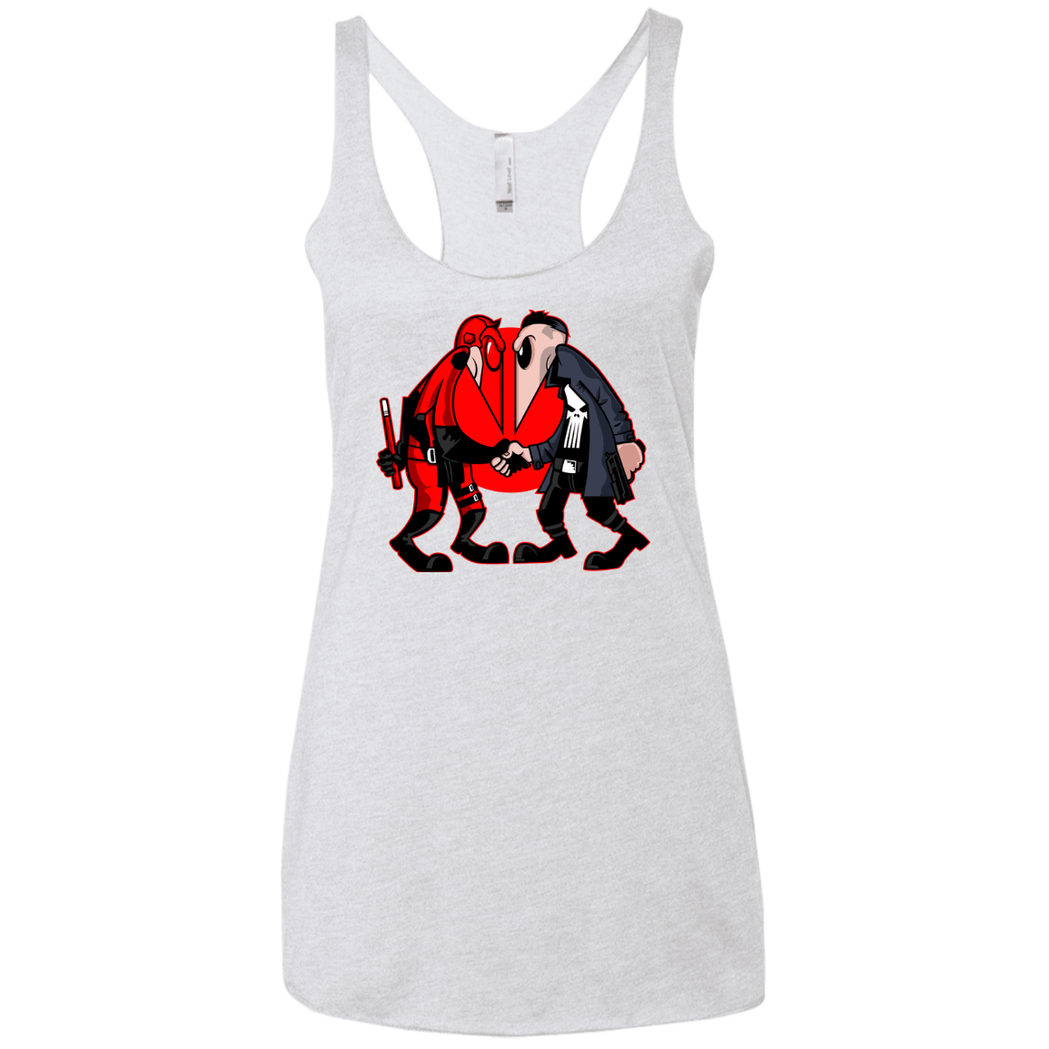 T-Shirts Heather White / X-Small Hero vs Antihero Women's Triblend Racerback Tank