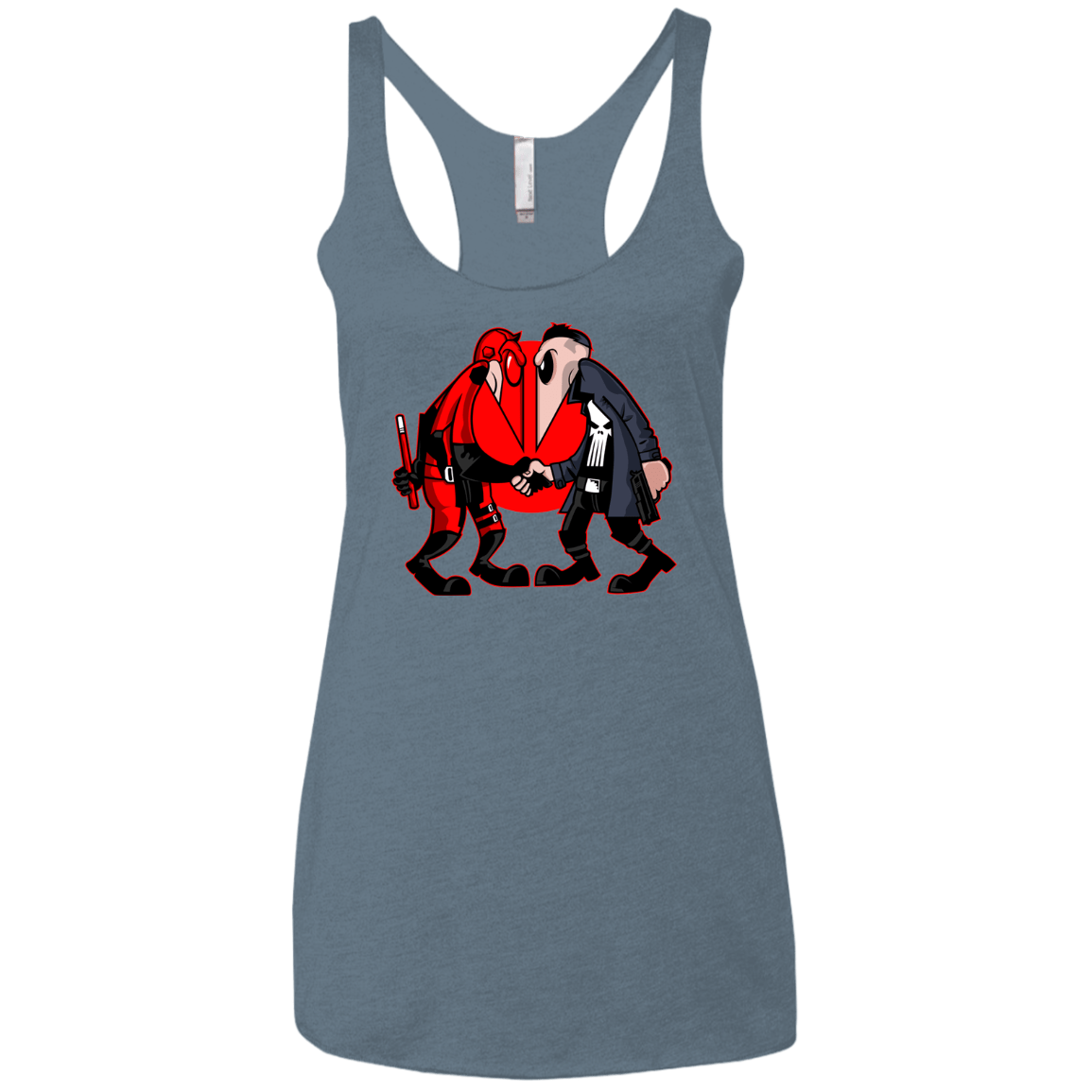 T-Shirts Indigo / X-Small Hero vs Antihero Women's Triblend Racerback Tank