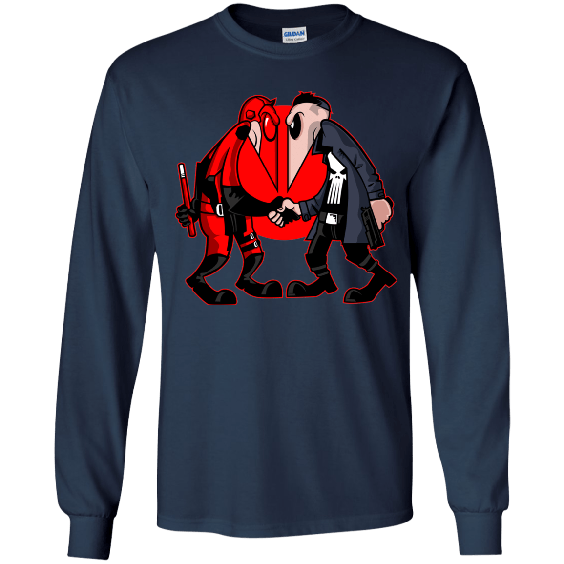 T-Shirts Navy / YS Hero vs Antihero Youth Long Sleeve T-Shirt