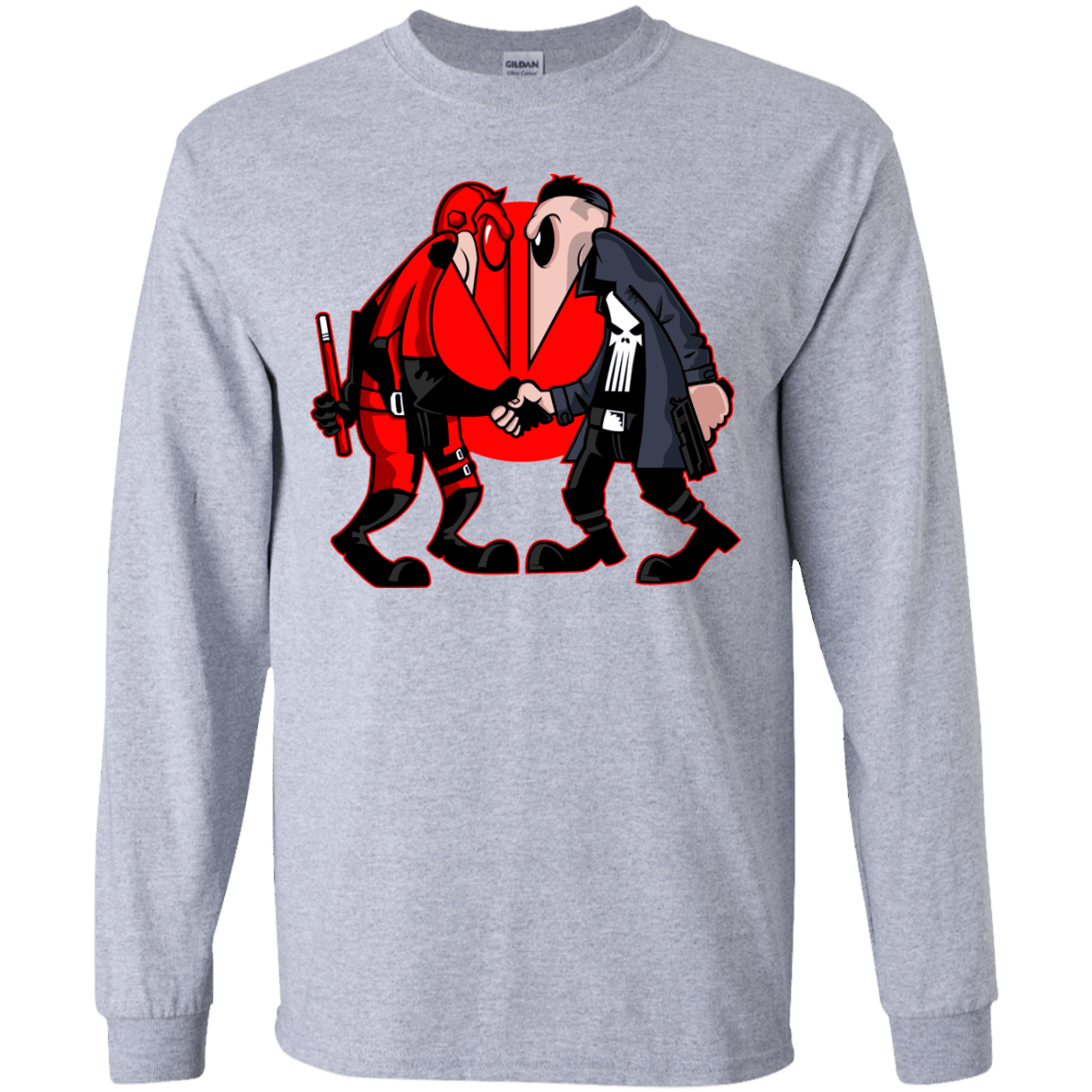 T-Shirts Sport Grey / YS Hero vs Antihero Youth Long Sleeve T-Shirt