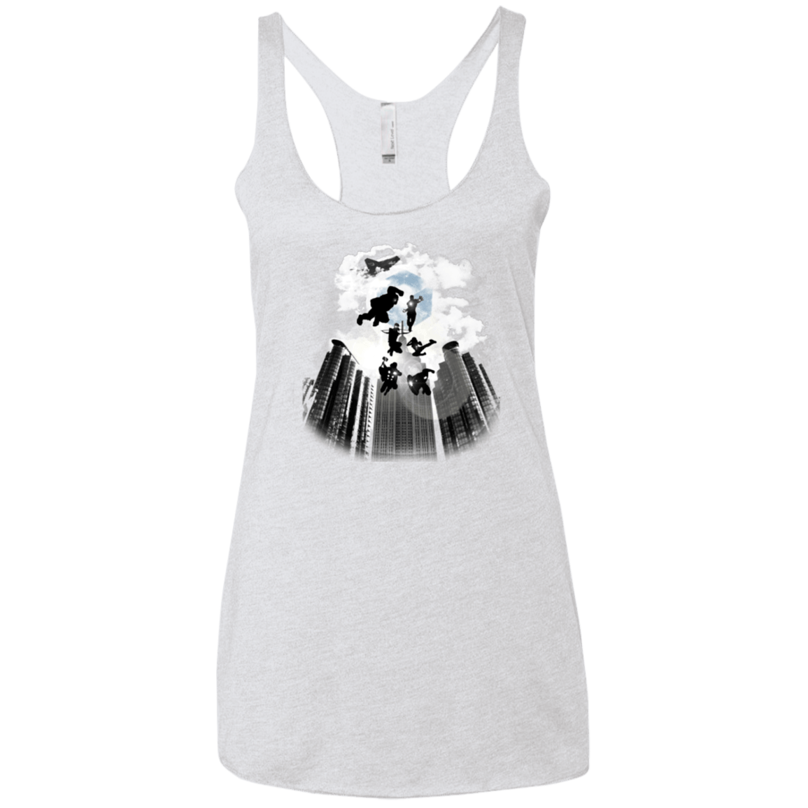 T-Shirts Heather White / X-Small Heroes Assemble!! Women's Triblend Racerback Tank
