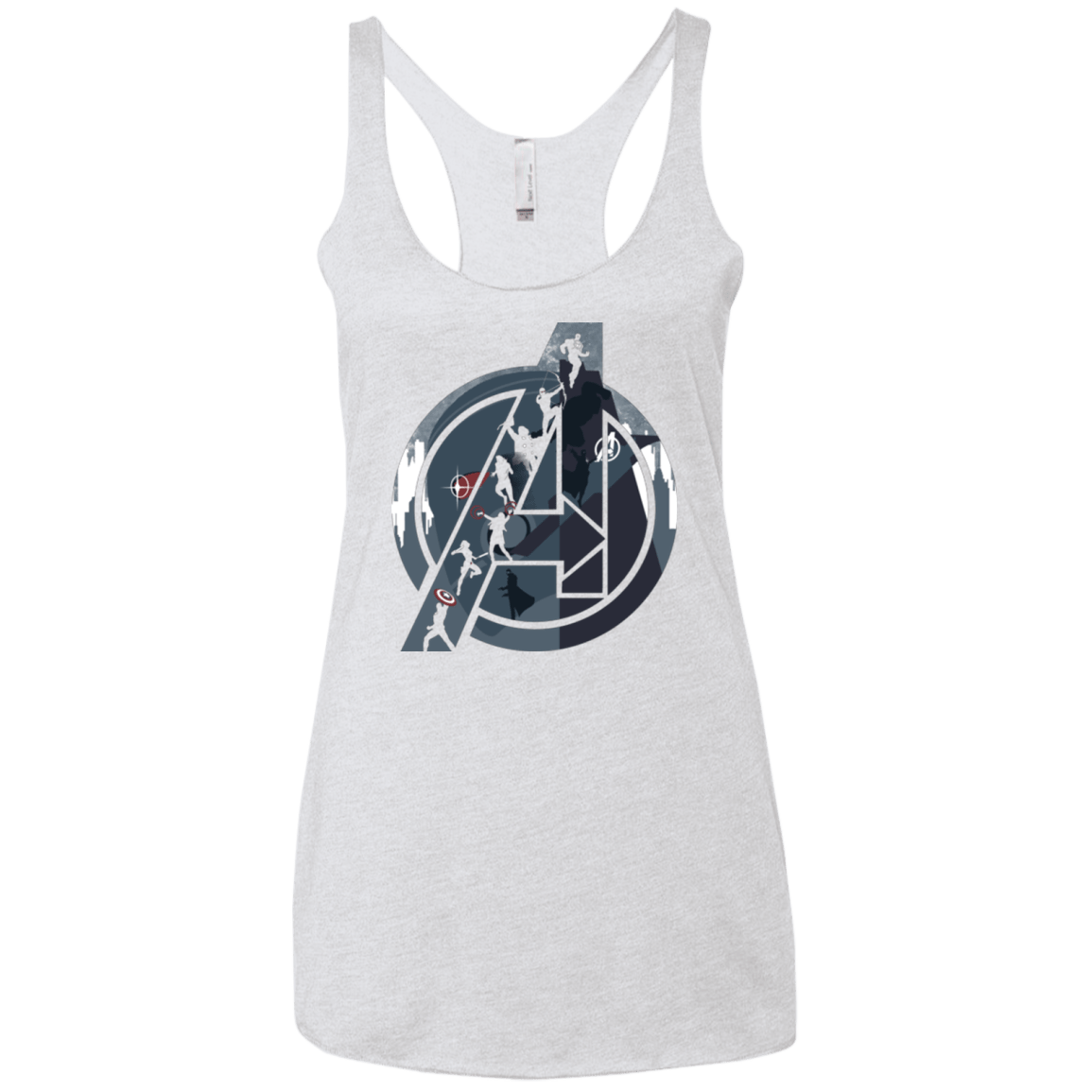 T-Shirts Heather White / X-Small Heroes Assemble Women's Triblend Racerback Tank