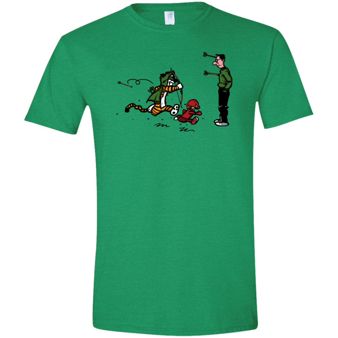 T-Shirts Heather Irish Green / S Heroes At Work Men's Semi-Fitted Softstyle