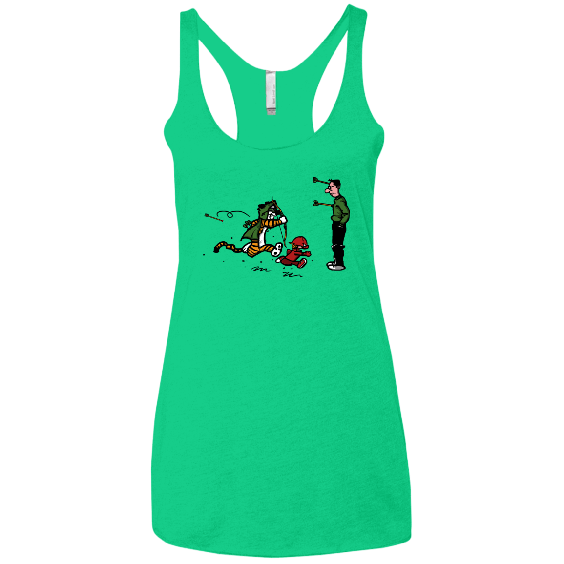 T-Shirts Envy / X-Small Heroes At Work Women's Triblend Racerback Tank