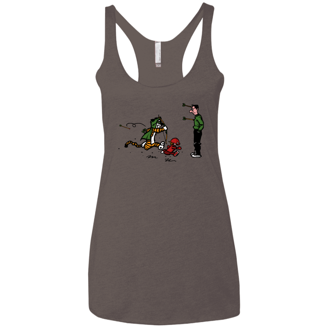 T-Shirts Macchiato / X-Small Heroes At Work Women's Triblend Racerback Tank