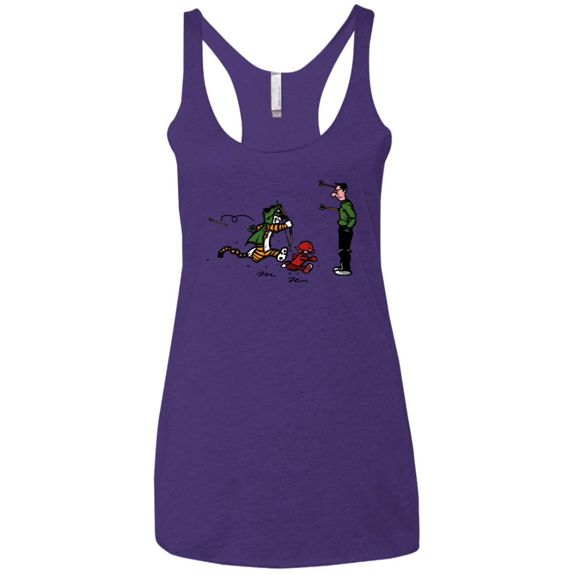 T-Shirts Purple Rush / X-Small Heroes At Work Women's Triblend Racerback Tank