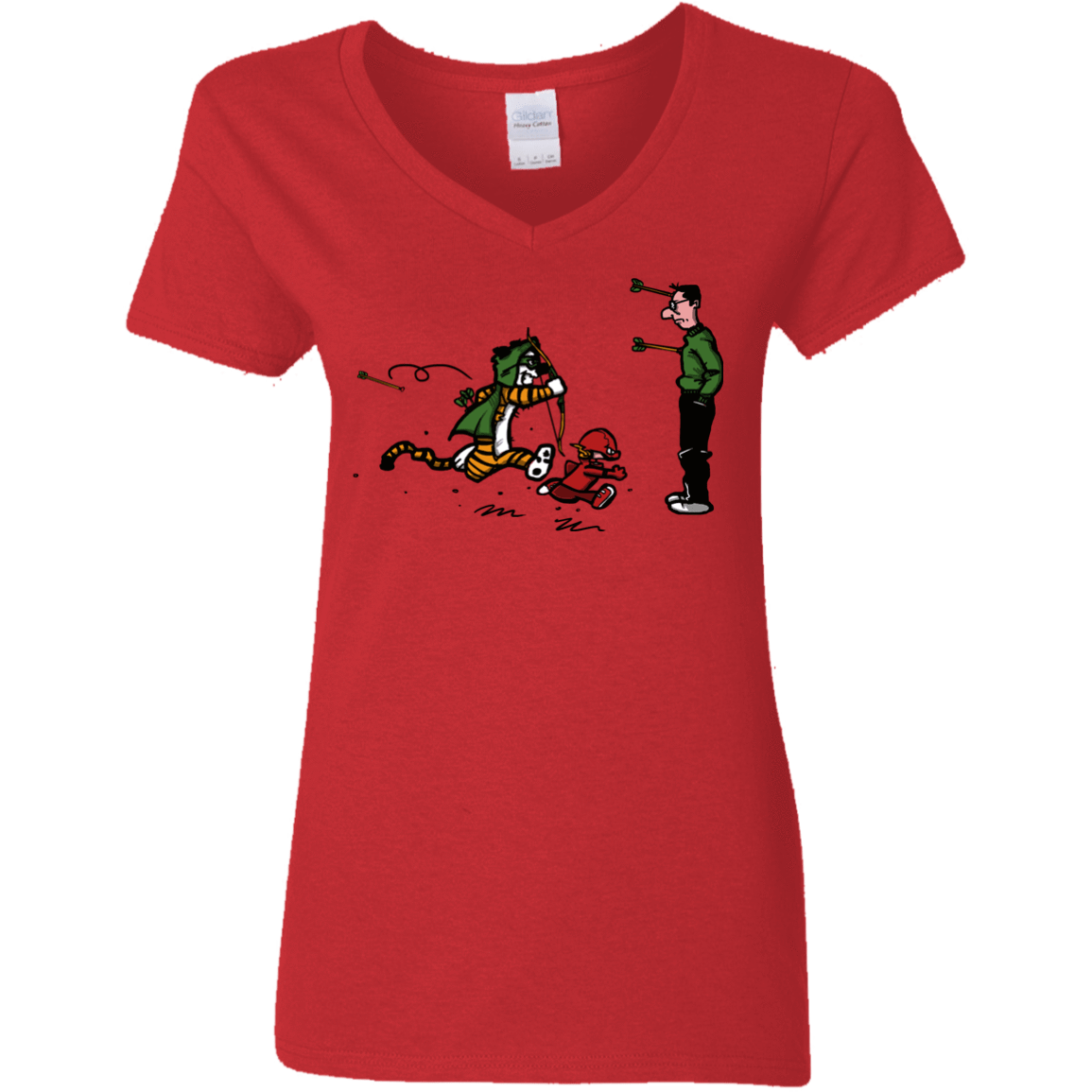T-Shirts Red / S Heroes At Work Women's V-Neck T-Shirt