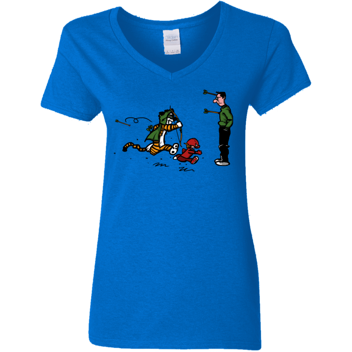T-Shirts Royal / S Heroes At Work Women's V-Neck T-Shirt