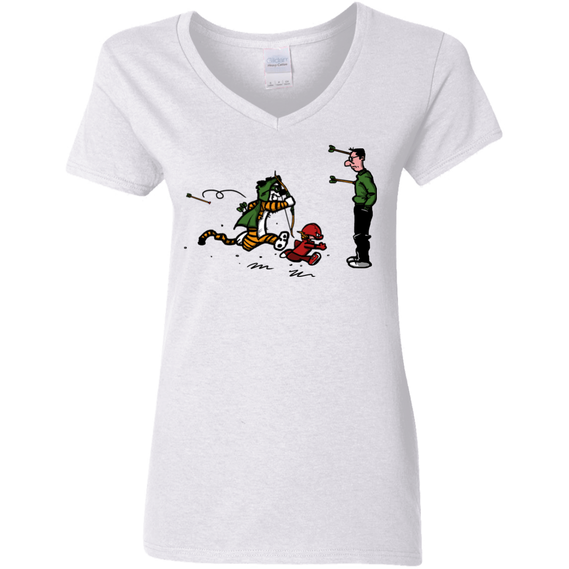T-Shirts White / S Heroes At Work Women's V-Neck T-Shirt