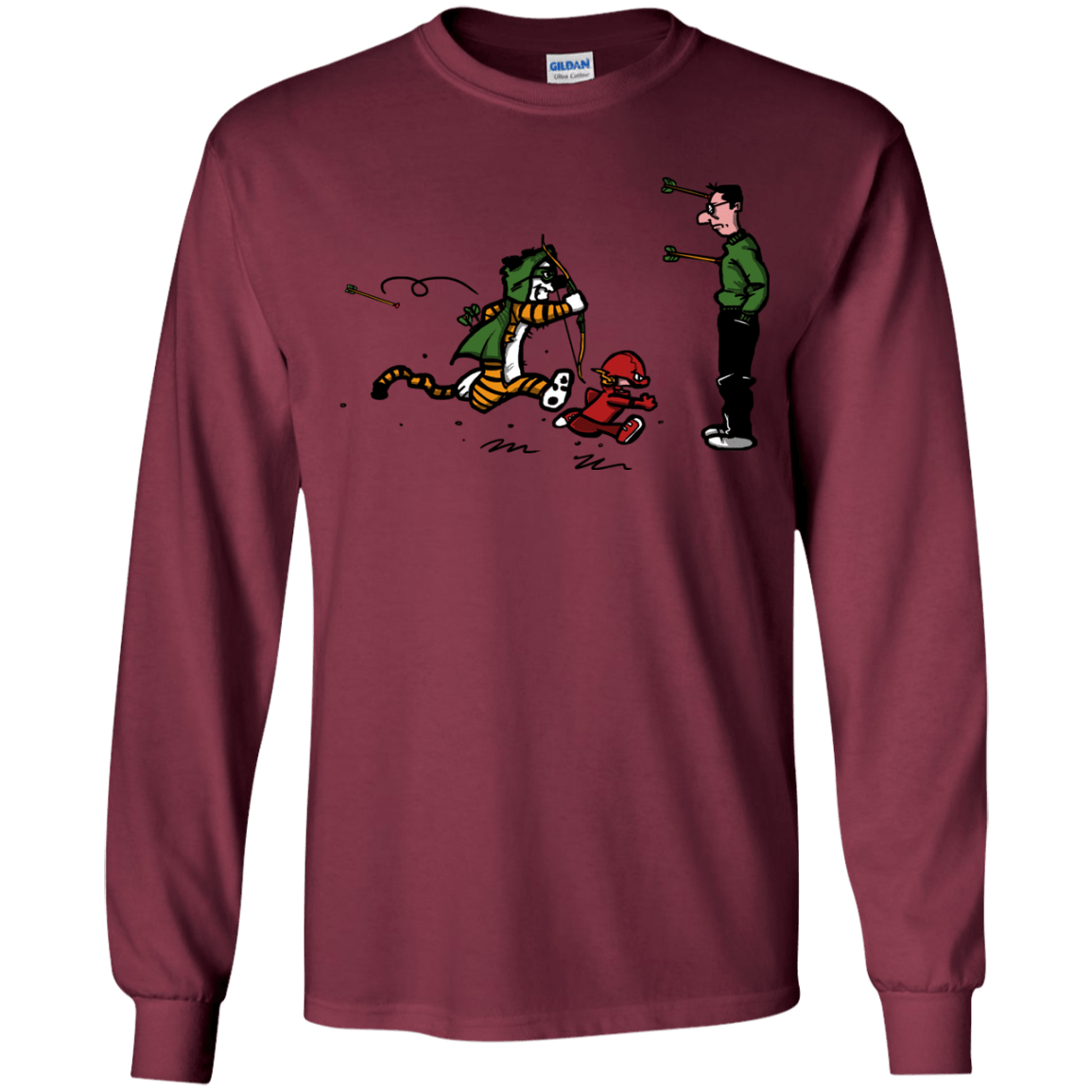 T-Shirts Maroon / YS Heroes At Work Youth Long Sleeve T-Shirt