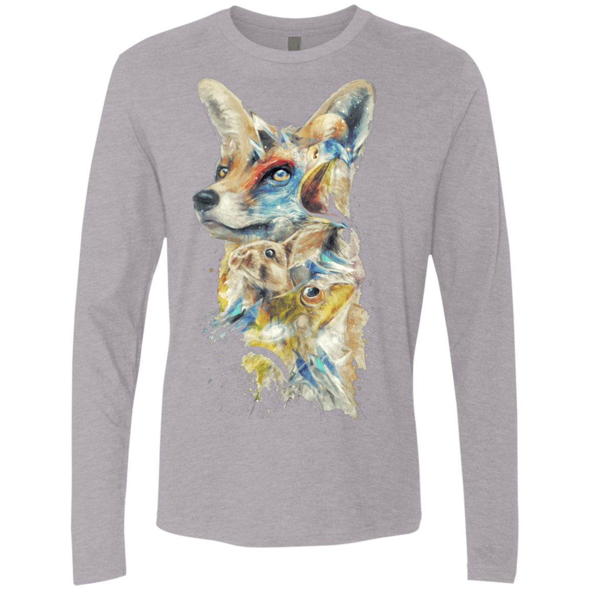 T-Shirts Heather Grey / Small Heroes of Lylat Star Fox Men's Premium Long Sleeve