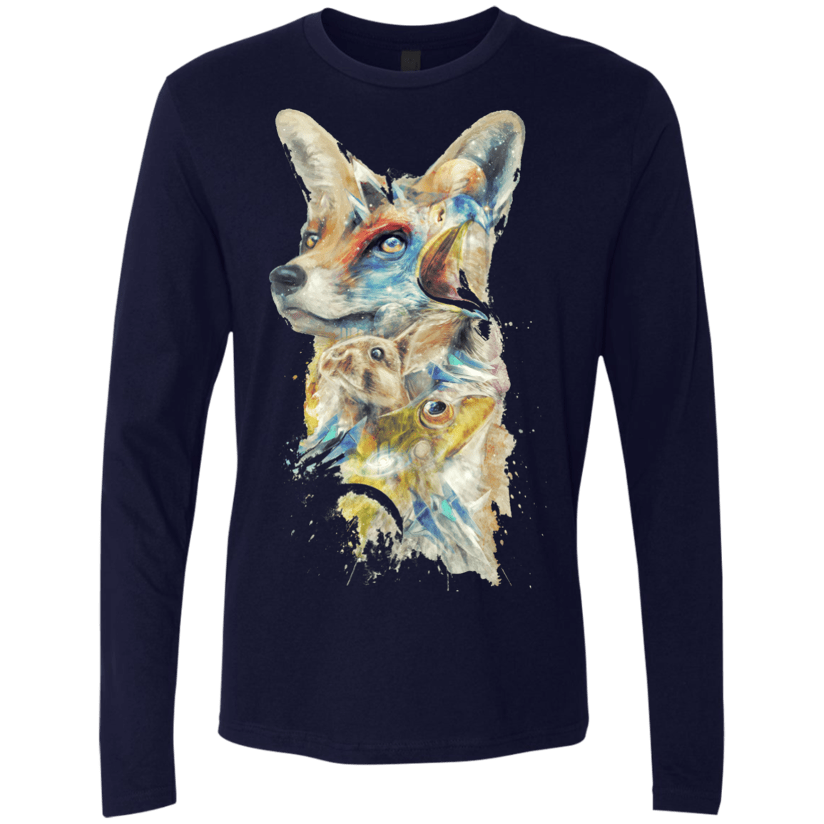T-Shirts Midnight Navy / Small Heroes of Lylat Star Fox Men's Premium Long Sleeve