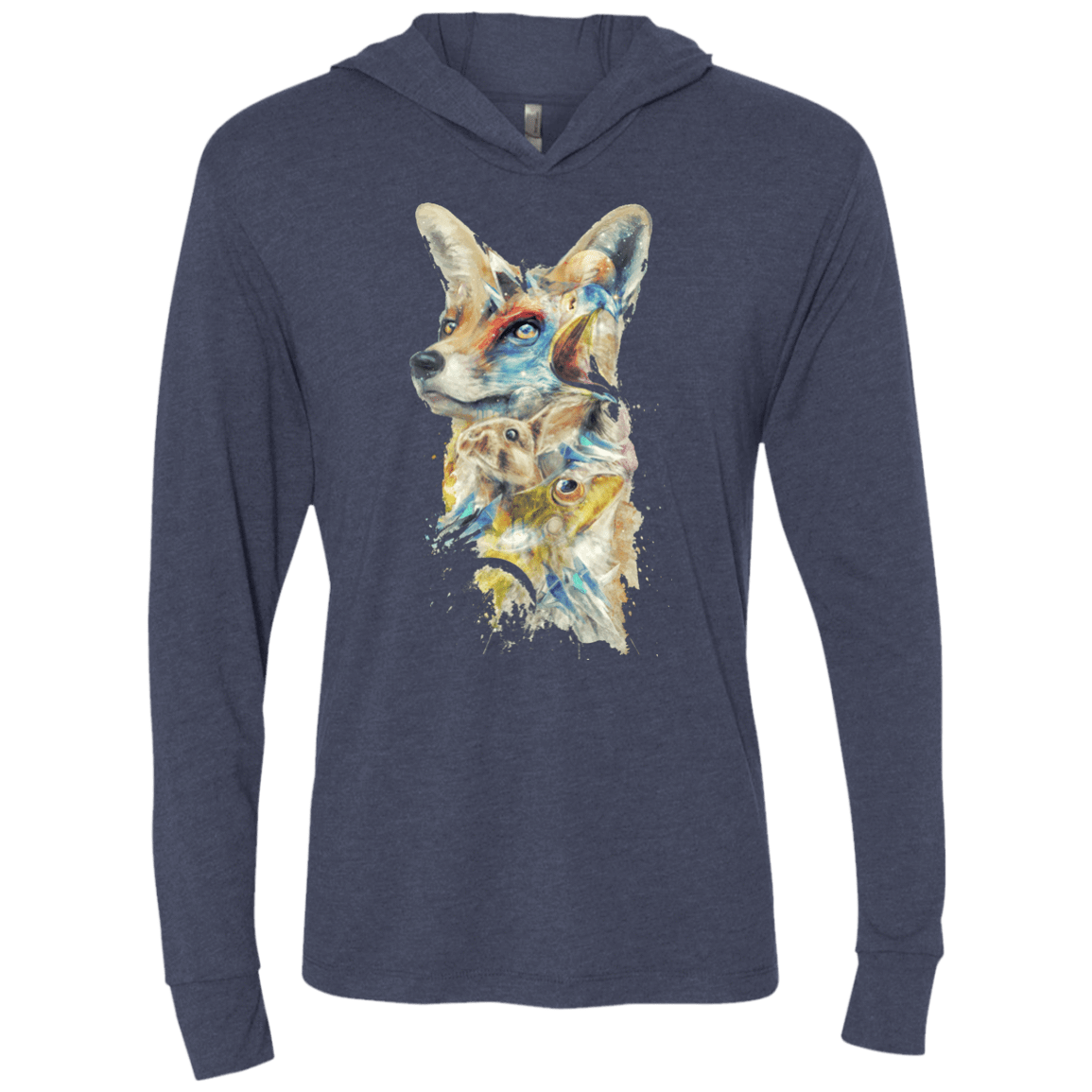 T-Shirts Vintage Navy / X-Small Heroes of Lylat Star Fox Triblend Long Sleeve Hoodie Tee