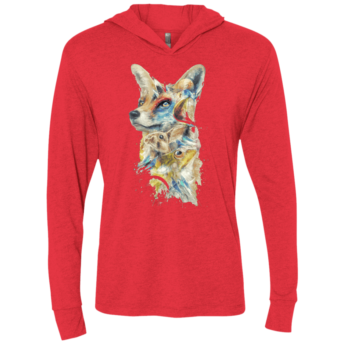 T-Shirts Vintage Red / X-Small Heroes of Lylat Star Fox Triblend Long Sleeve Hoodie Tee