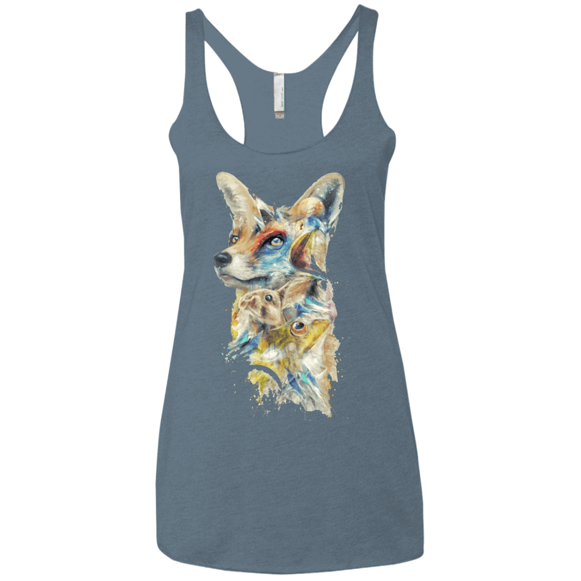T-Shirts Indigo / X-Small Heroes of Lylat Star Fox Women's Triblend Racerback Tank