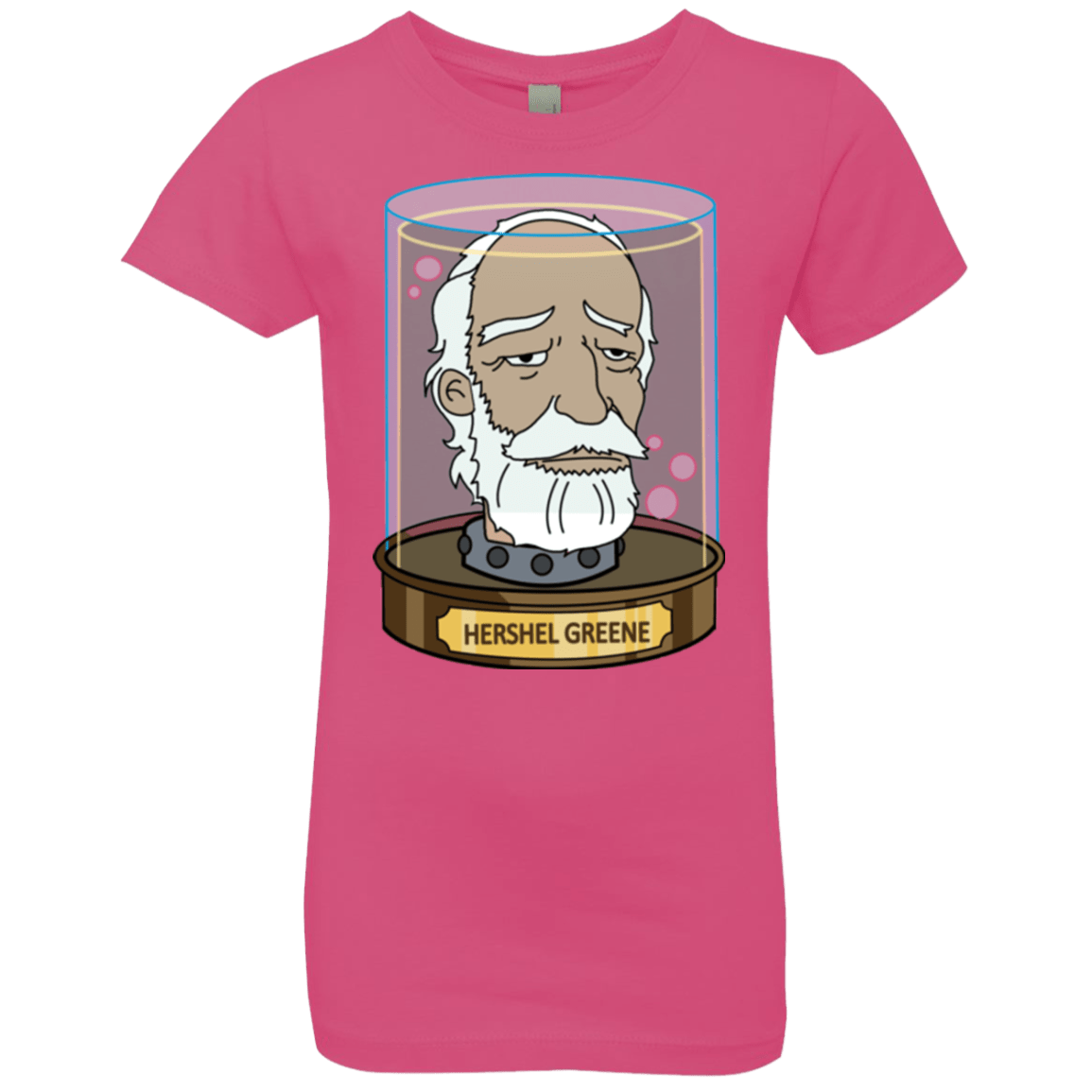 T-Shirts Hot Pink / YXS Hershel Greene Head Girls Premium T-Shirt