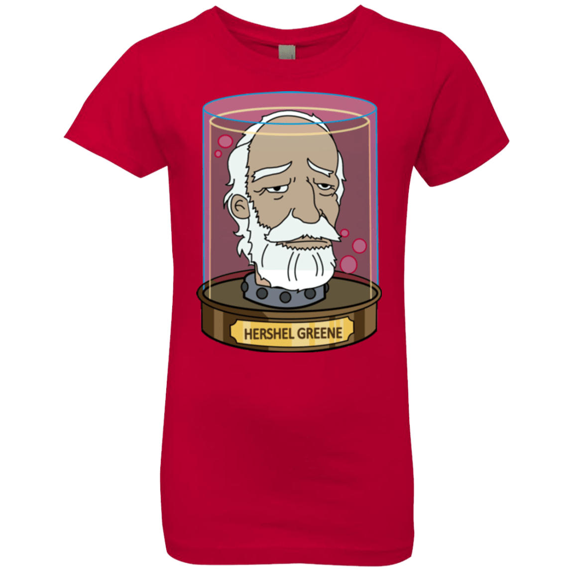 T-Shirts Red / YXS Hershel Greene Head Girls Premium T-Shirt