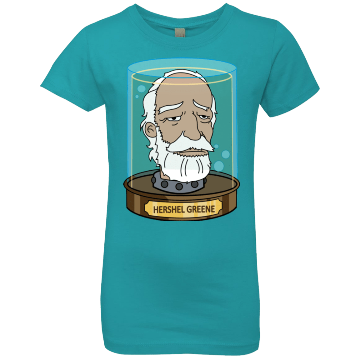 T-Shirts Tahiti Blue / YXS Hershel Greene Head Girls Premium T-Shirt