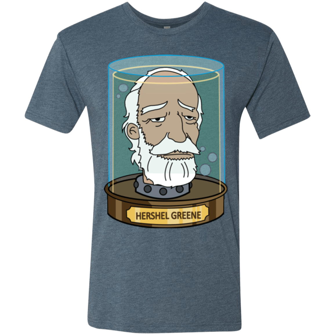 T-Shirts Indigo / Small Hershel Greene Head Men's Triblend T-Shirt