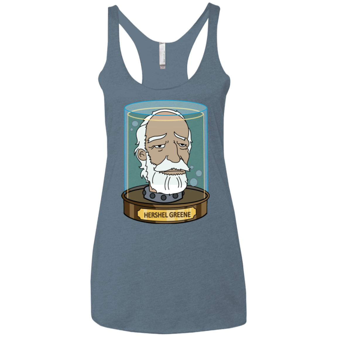 T-Shirts Indigo / X-Small Hershel Greene Head Women's Triblend Racerback Tank