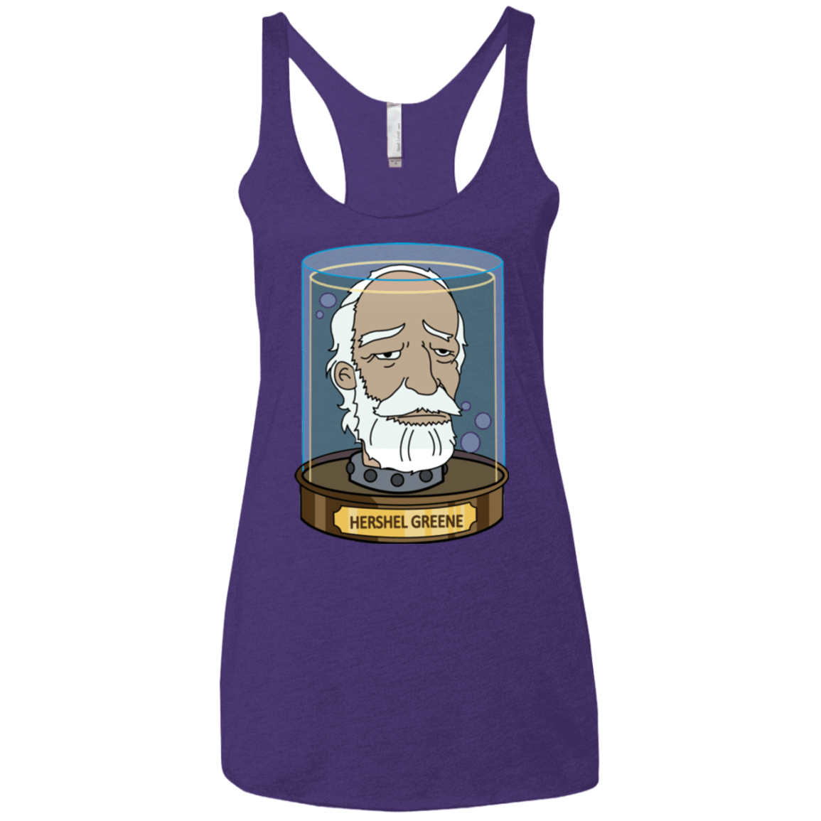 T-Shirts Purple / X-Small Hershel Greene Head Women's Triblend Racerback Tank