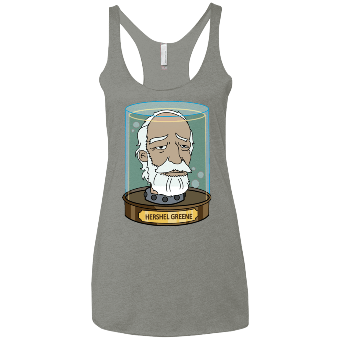 T-Shirts Venetian Grey / X-Small Hershel Greene Head Women's Triblend Racerback Tank