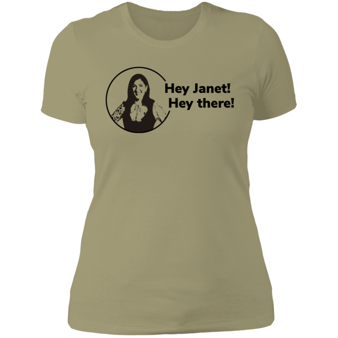 T-Shirts Light Olive / S Hey Janet Women's Premium T-Shirt