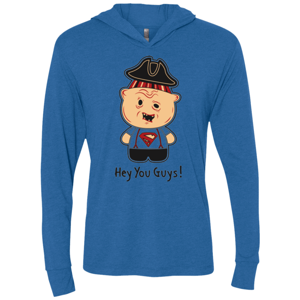 T-Shirts Vintage Royal / X-Small Hey You Guys Triblend Long Sleeve Hoodie Tee