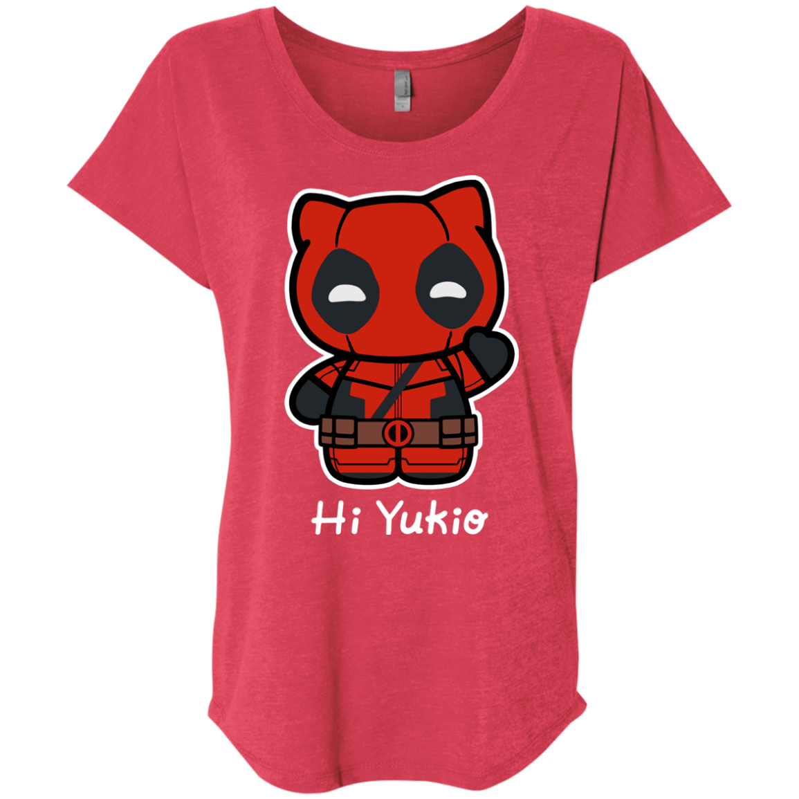 T-Shirts Vintage Red / X-Small Hi Yukio Triblend Dolman Sleeve