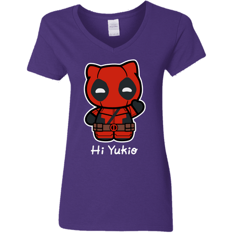T-Shirts Purple / S Hi Yukio Women's V-Neck T-Shirt
