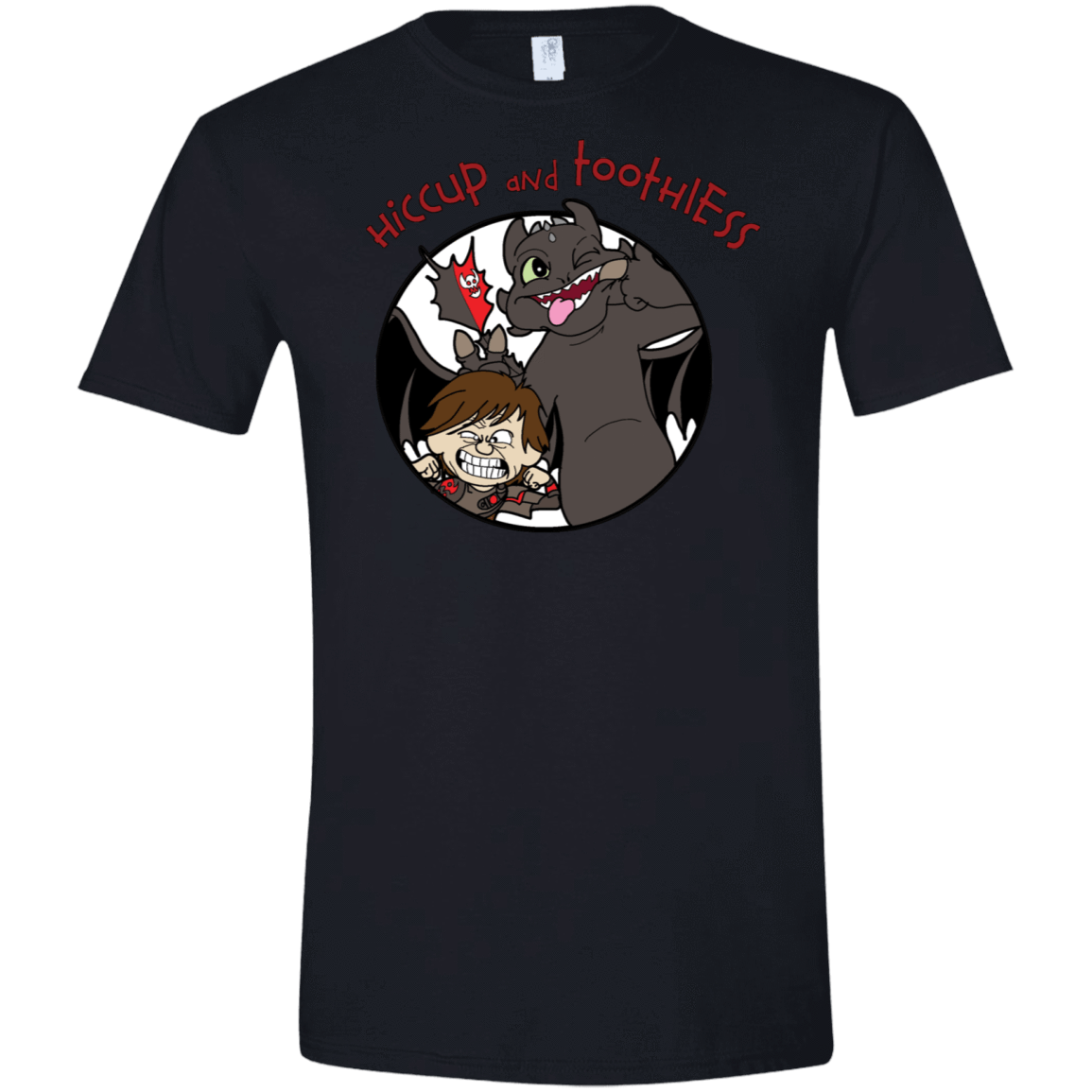 T-Shirts Black / X-Small Hiccup and Toothless Men's Semi-Fitted Softstyle