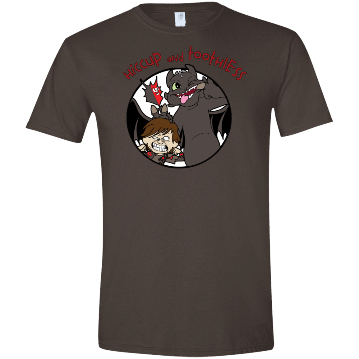 T-Shirts Dark Chocolate / S Hiccup and Toothless Men's Semi-Fitted Softstyle