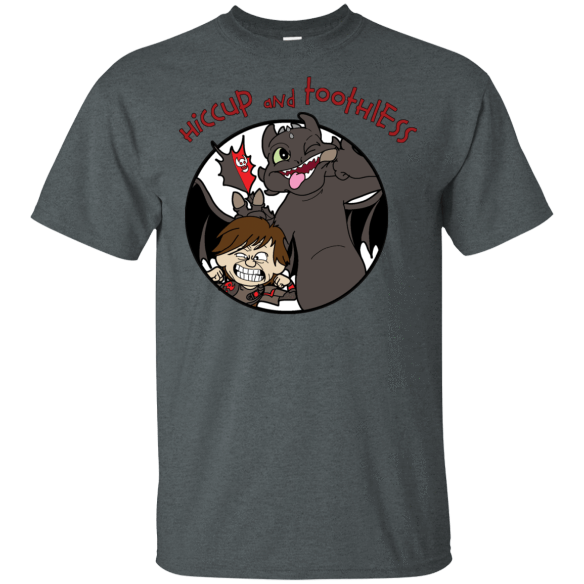 T-Shirts Dark Heather / S Hiccup and Toothless T-Shirt