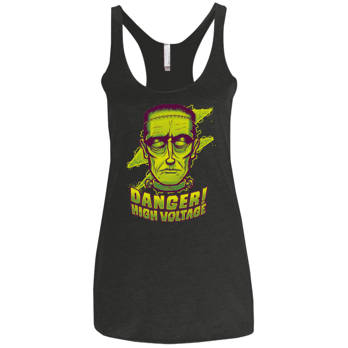 T-Shirts Vintage Black / X-Small HIGH VOLTAGE Women's Triblend Racerback Tank